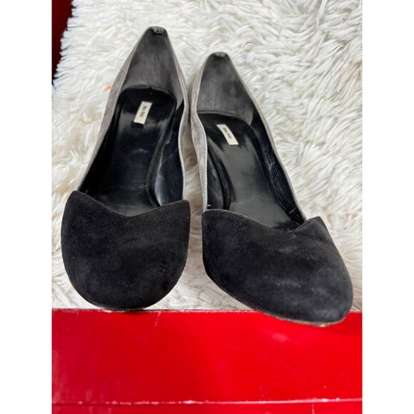 Miu Miu Ombre Suede Leather High Heels Leather Pumps Size 36.5 US 6.5 Black Gray - Picture 7 of 9